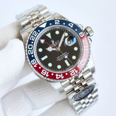 C Factory ROLEX GMT-Master II Pepsi 2025 Jubilee Swiss 3285 Movement Blue and Red Ceramic Bezel  904L Watch